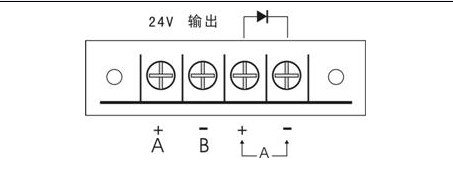 卸下變送器接線端的旋蓋，可以看到如圖所示的接線端子。